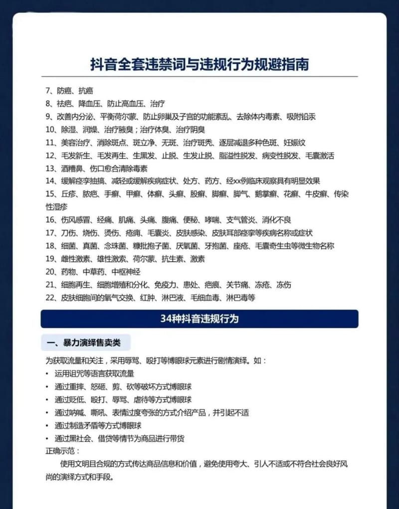 违规词规避指南 抖音违禁词合集,附3个免费违禁词检测工具(图7)