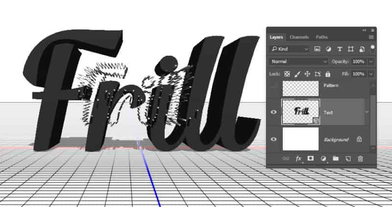 如何在ps中创建膨胀的3D褶边文字效果(图16)