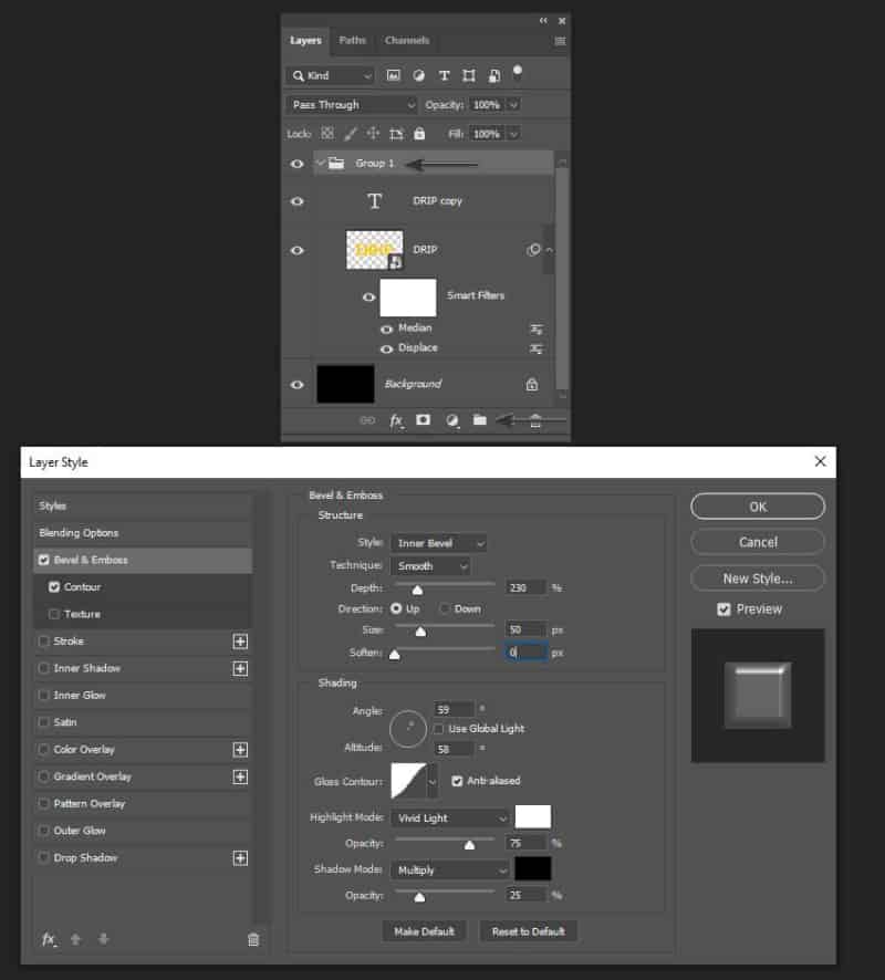 如何在 Photoshop 中制作滴水文本(图12)