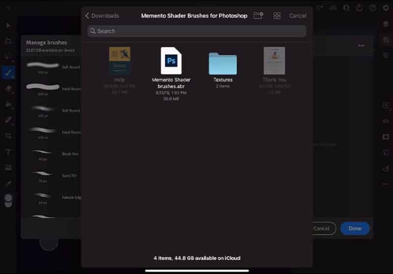 如何将画笔导入 iPad 版 Photoshop(图6)