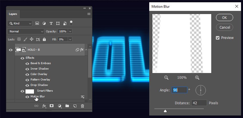 如何制作 3D 全息图文字效果 Photoshop 动作(图18)