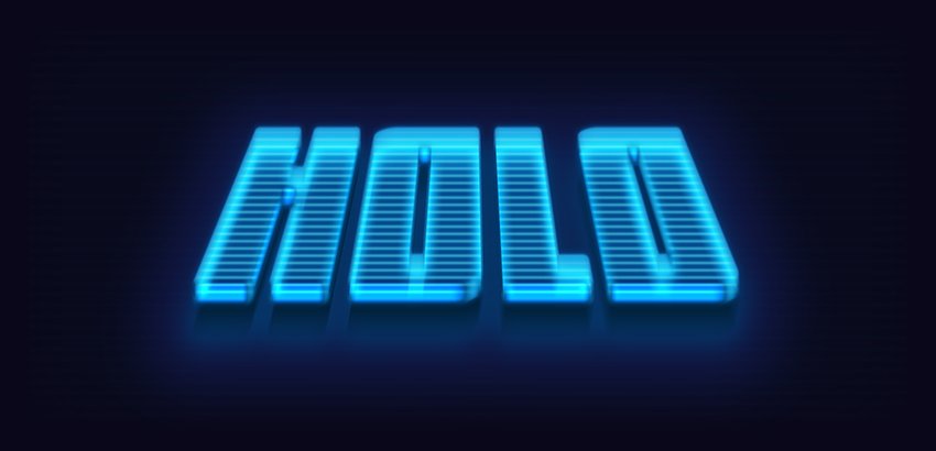 如何制作 3D 全息图文字效果 Photoshop 动作(图21)