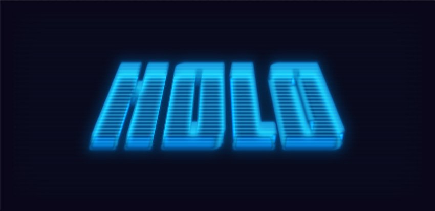 如何制作 3D 全息图文字效果 Photoshop 动作(图17)