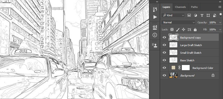 如何在 Adobe Photoshop 中创建素描效果动作(图12)