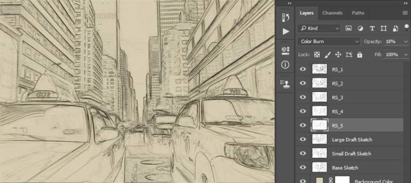 如何在 Adobe Photoshop 中创建素描效果动作(图21)