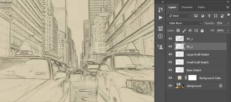 如何在 Adobe Photoshop 中创建素描效果动作(图15)