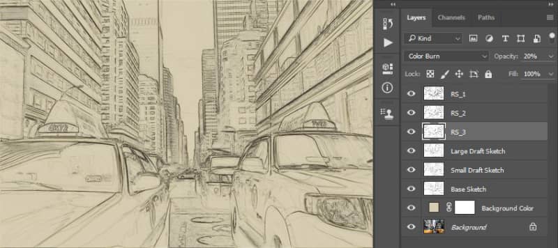 如何在 Adobe Photoshop 中创建素描效果动作(图17)