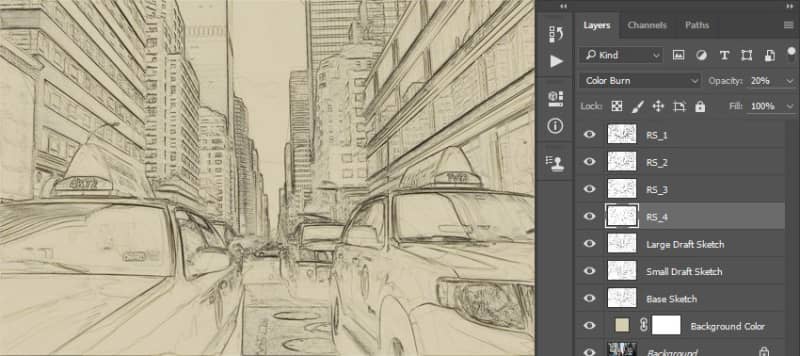 如何在 Adobe Photoshop 中创建素描效果动作(图19)