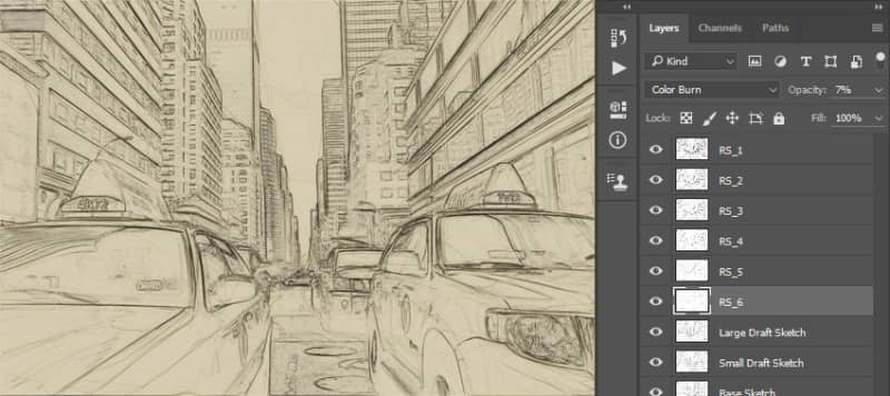 如何在 Adobe Photoshop 中创建素描效果动作(图23)
