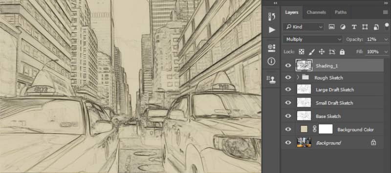 如何在 Adobe Photoshop 中创建素描效果动作(图27)