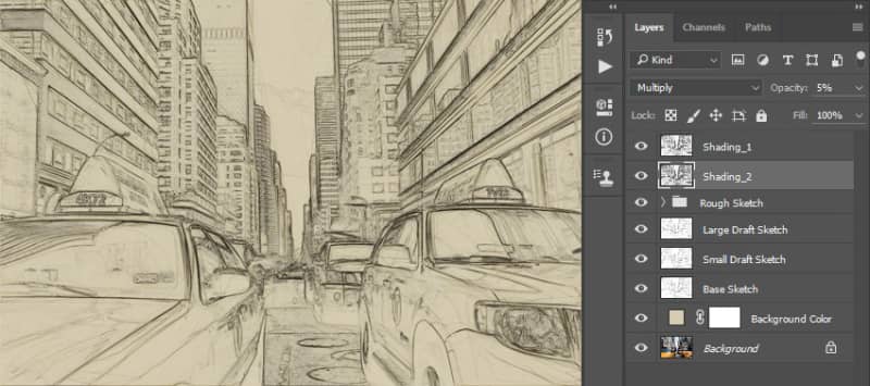 如何在 Adobe Photoshop 中创建素描效果动作(图29)