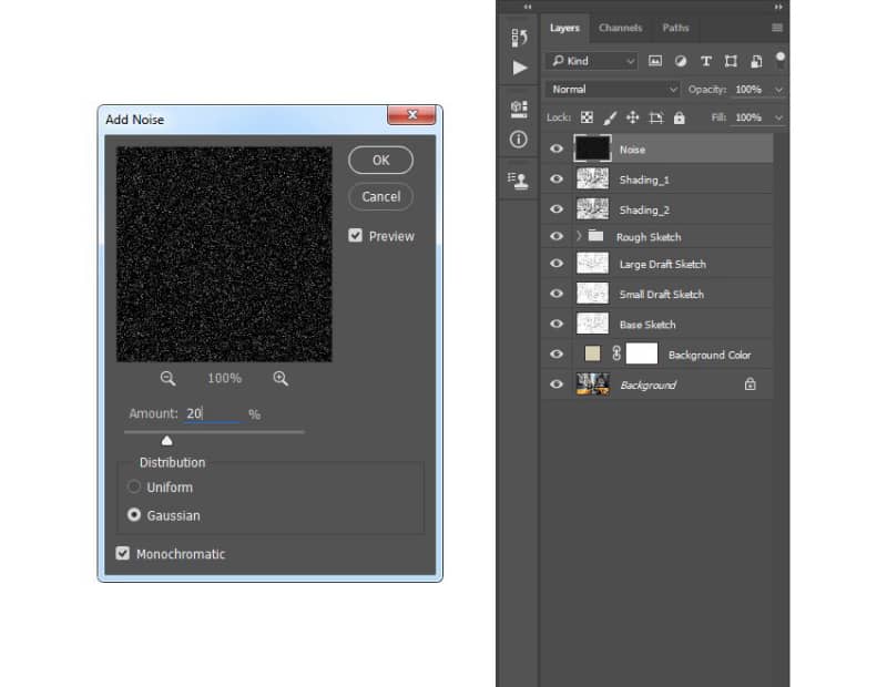 如何在 Adobe Photoshop 中创建素描效果动作(图32)