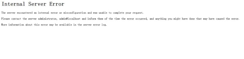 打开网站出现Internal Server Error的原因和解决方法 打开网站出现Internal Server Error的原因和解决方法(图1)